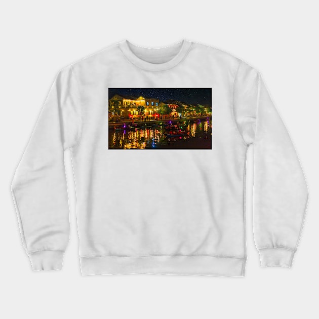 Hoi An Vietnam at night Crewneck Sweatshirt by dags